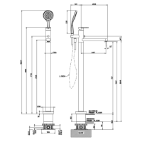 Gessi встраиваемая часть напольного смесителя для ванны / для раковины - Gidratop.ru изображение