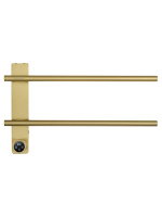 Полотенцесушитель электрический WONZON & WOGHAND NÜRNBERG, Брашированное золото (WW-AL342-BG) - Gidratop.ru изображение