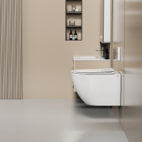 Унитаз ABBER Ultra AC1301 подвесной белый с ультратонким ободком - Gidratop.ru изображение