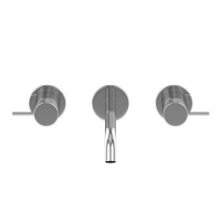 LEAF-BLI3L-20-L-01-W0 Смеситель для раковины встраиваемый на три отверстия, длина излива 20 см, исполнение Хром - Gidratop.ru изображение