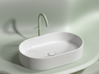 Умывальник чаша накладная овальная (цвет Белый Матовый) Element 608x385x122мм - Gidratop.ru изображение