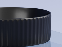 Умывальник чаша накладная круглая (цвет Черный Матовый) Element 360x360x115мм - Gidratop.ru изображение