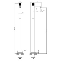 GESSI HABITO TRAME смеситель для раковины напольный, однорычажный, цвет Black Metal PVD - Gidratop.ru изображение