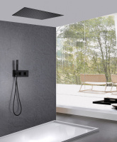 Душевая система ABBER Daheim AF8255B скрытого монтажа без излива, термостат, черная матовая - Gidratop.ru изображение