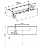 Тумба с раковиной Keuco Elegance New 31680 386800+31671 310002 - Gidratop.ru изображение