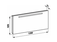Зеркало Laufen Case 4.4726.1.996.144.1 120x62 с горизонтальной подсветкой - Gidratop.ru изображение