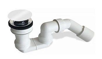 Сифон Villeroy & Boch U90952001 Push-to-Open, для ванны, белый, хром