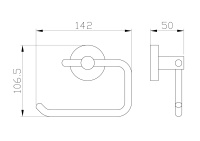 Держатель для туалетной бумаги без крышки WONZON & WOGHAND EASY, Хром (WW-8116) - Gidratop.ru изображение