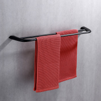 Полотенцедержатель двойной ABBER Nord AA1553B черный матовый - Gidratop.ru изображение