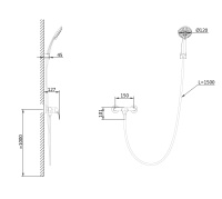 Смеситель для душа WONZON & WOGHAND, Темный графит (WW-4540-BGG) - Gidratop.ru изображение