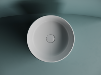 Раковина накладная круглая 356x356x135, цвет белый матовый - Gidratop.ru изображение