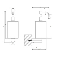 GESSI Rilievo дозатор для жидкого мыла настенный, цвет: черный/nero XL - Gidratop.ru изображение
