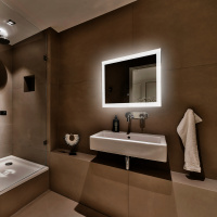 Зеркало ABBER See AG6107S-0.8 с подсветкой, сенсорный выключатель, диммер - Gidratop.ru изображение