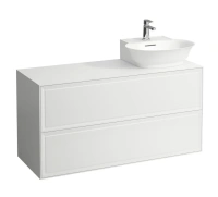 Тумба под раковину Laufen New Classic 117.7 х 45.7 х 60 см, 4.0608.8.085.631.1, подвесная, белый глянцевый, вырез справа - Gidratop.ru изображение