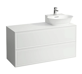 Тумба под раковину Laufen New Classic 117.7 х 45.7 х 60 см, 4.0608.8.085.631.1, подвесная, белый глянцевый, вырез справа