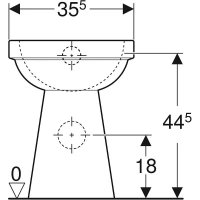 Напольный унитаз Geberit Renova Comfort 218520000, белый - Gidratop.ru изображение