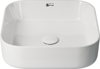 Умывальник чаша ELEMENT2 накладная квадратная 400x400x140мм - Gidratop.ru изображение