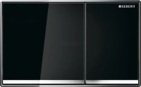 Клавиша Geberit Sigma Type 60 115.640.SI.1, двойной смыв, цинковое литье, стекло белое - Gidratop.ru изображение