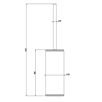 GESSI 316 ершик напольный, цвет: steel brushed - Gidratop.ru изображение