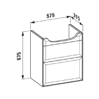 Тумба под раковину Laufen New Classic 57.5 х 31.5 х 67.5 см, 4.0603.2.085.631.1, подвесная, белый глянцевый - Gidratop.ru изображение