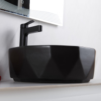 Раковина накладная керамическая черная BB1409H301 - Gidratop.ru изображение