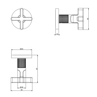 GESSI INCISO запорный кран для термостатического смесителя высокой производительности, резьба 3/4(внешняя часть), цвет: золото - Gidratop.ru изображение