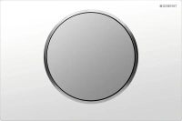 Клавиша Geberit Sigma Type 10 115.758.KL.5, одинарный смыв, рамка-белая/кнопка-матовый хром/кольцо-матовый хром - Gidratop.ru изображение