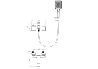 Смеситель для ванны с душем WONZON & WOGHAND EDGE, Хром (WW-88639003A-CR) - Gidratop.ru изображение