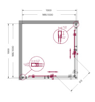 Душевой уголок BelBagno MARINO-A-2-100-C-NERO - Gidratop.ru изображение