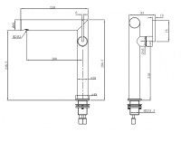 Смеситель ABBER Perfekte 316 AF8A11BST-L для раковины, сталь брашированная - Gidratop.ru изображение
