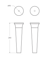 Ножки для шкафчика, комплект 2 штуки, высота 29 см, дерево 40435 Cotone, 9x9x29 - Gidratop.ru изображение