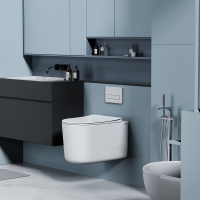 Унитаз ABBER Ultra AC1302 подвесной белый с ультратонким ободком - Gidratop.ru изображение