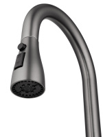 Смеситель для кухни с выдвижным изливом WONZON & WOGHAND, Темный графит (WW-121E201B-BGG) - Gidratop.ru изображение