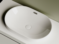 Умывальник овальный встраиваемый сверху в столешницу Element 600x400x195мм - Gidratop.ru изображение