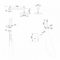 Душевая система ABBER Emotion AF8818NG скрытого монтажа без излива, никель - Gidratop.ru изображение