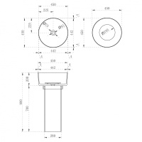 Раковина отдельностоящая прозрачная ABBER Kristall AT2702Aquamarin бирюзовая - Gidratop.ru изображение