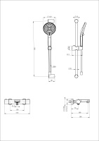 Смеситель для ванны с душевым гарнитуром и термостатом WONZON & WOGHAND, Черный матовый (WW-C2018-A-MB) - Gidratop.ru изображение