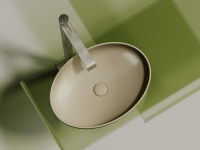 Умывальник чаша накладная овальная (цвет Капучино Матовый) Element 502x363x145мм - Gidratop.ru изображение