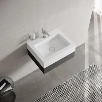 Тумба с раковиной Keuco Edition 300 39611390100, с раковиной, 65 см, цвет антрацит - Gidratop.ru изображение