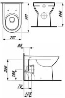 Приставной унитаз Laufen Pro 8.2295.1.000.000.1 выпуск Vario - Gidratop.ru изображение
