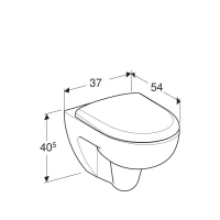Подвесной унитаз Geberit Renova 500.801.00.1 безободковый, с сиденьем микролифт - Gidratop.ru изображение