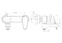 Смеситель для ванны WONZON & WOGHAND BALANCE, Хром (WW-053101-CR) - Gidratop.ru изображение