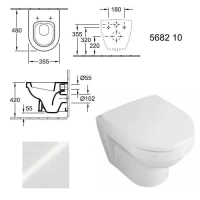 Подвесной унитаз Villeroy&Boch Omnia Architectura 5682 10 укороченный - Gidratop.ru изображение