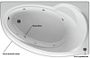 Акриловая ванна Aquatek Бетта 160х97 BET160-0000001 правая, с гидромассажем (пневмоуправление), с фронтальным экраном - Gidratop.ru изображение