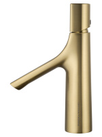 Смеситель для раковины WONZON & WOGHAND The ONE, Брашированное золото (WW-H010-BG) - Gidratop.ru изображение