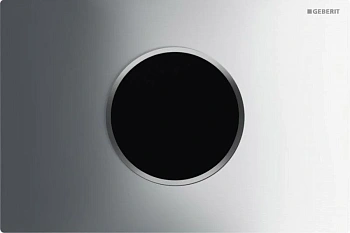 Клавиша смыва Geberit Sigma 115.907.KH.1 Type 10, бесконтактная, сенсорная, для унитаза, 230В, двойной смыв, пластик, глянцевый хром/матовый хром