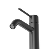 RELAX-LS1-NOP Смеситель для раковины однорычажный с донным клапаном, черный матовый - Gidratop.ru изображение