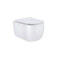 Унитаз подвесной Form VT1-35 безободковый, цвет белый, ультратонкое soft-close сиденье - Gidratop.ru изображение