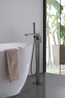 Смеситель ABBER Daheim AF8215NG напольный, никель - Gidratop.ru изображение