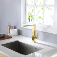 Смеситель ABBER Daheim AF8214G для кухни, золото матовое - Gidratop.ru изображение